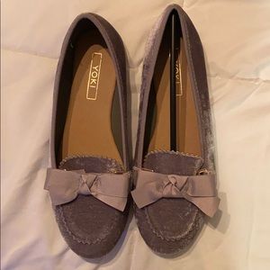 Grey loafers